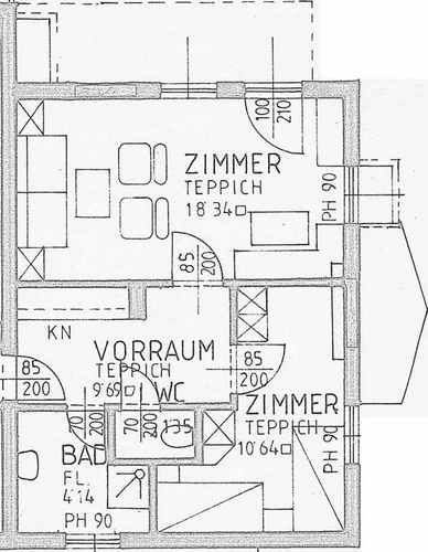 Appartement Typ 5 - Gästehaus Götz