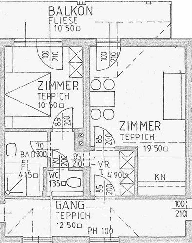 Appartement Typ 2 - Gästehaus Götz